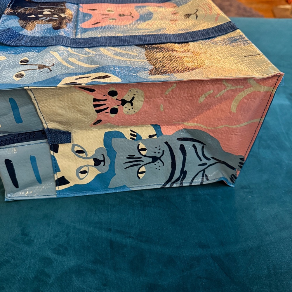 Blue Q Very Best Quality Shoulder Tote Bag Cats Terri Fry Kasuba 2021 Blue - Picture 14 of 16